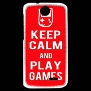 Coque HTC Desire 310 Keep Calm Play games Rouge