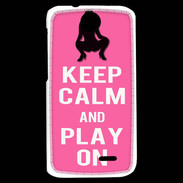 Coque HTC Desire 310 Keep Calm Play on Rose