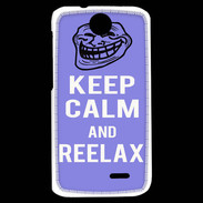 Coque HTC Desire 310 Keep Calm Reelax Bleu