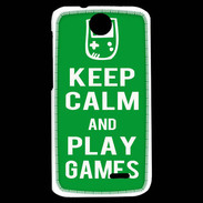 Coque HTC Desire 310 Keep Calm Play games Vert
