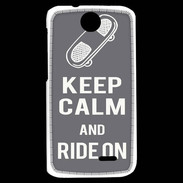 Coque HTC Desire 310 Keep Calm Ride on Gris