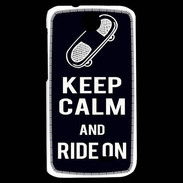 Coque HTC Desire 310 Keep Calm Ride on Noir