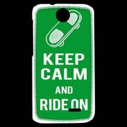 Coque HTC Desire 310 Keep Calm Ride on Vert
