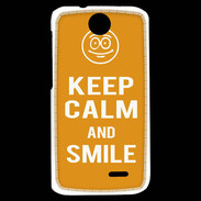 Coque HTC Desire 310 Keep Calm Smile Orange
