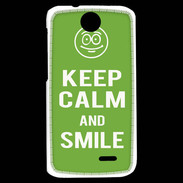 Coque HTC Desire 310 Keep Calm Smile Vert