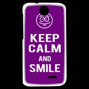 Coque HTC Desire 310 Keep Calm Smile Violet