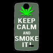 Coque HTC Desire 310 Keep Calm Smoke it Gris