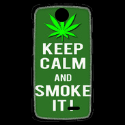 Coque HTC Desire 310 Keep Calm Smoke it Kaki