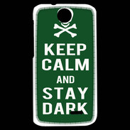 Coque HTC Desire 310 Keep Calm Stay dark Vert