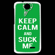 Coque HTC Desire 310 Keep Calm Suck me Vert