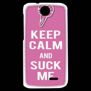 Coque HTC Desire 310 Keep Calm Suck me Rose