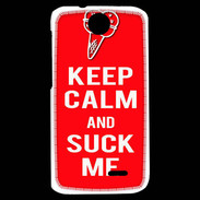 Coque HTC Desire 310 Keep Calm Suck me Rouge
