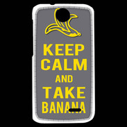 Coque HTC Desire 310 Keep Calm Take Banana Gris