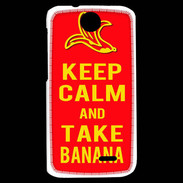 Coque HTC Desire 310 Keep Calm Take Banana Rouge