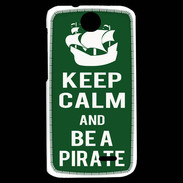 Coque HTC Desire 310 Keep Calm Be a Pirate Vert