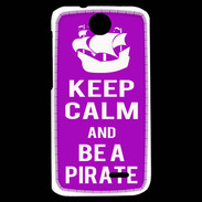 Coque HTC Desire 310 Keep Calm Be a Pirate Violet