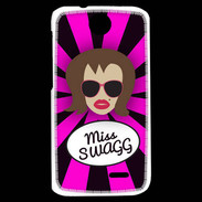 Coque HTC Desire 310 Miss Swag Chatain