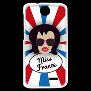 Coque HTC Desire 310 Miss France Brune