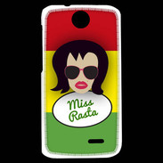 Coque HTC Desire 310 Miss Rasta Brune