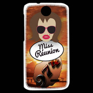 Coque HTC Desire 310 Miss Réunion Chatain