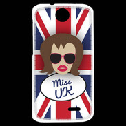 Coque HTC Desire 310 Miss UK Chatain