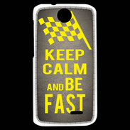 Coque HTC Desire 310 Keep Calm and Be Fast Gris