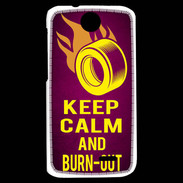 Coque HTC Desire 310 Keep Calm and Burn Out Rose