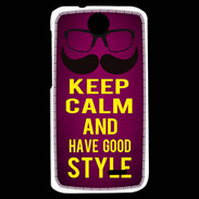 Coque HTC Desire 310 Keep Calm and Have a good Style Rose