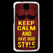Coque HTC Desire 310 Keep Calm and Have a good Style Rouge
