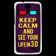 Coque HTC Desire 310 Keep Calm and See your life 3D Violet