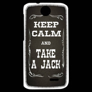 Coque HTC Desire 310 Keep Calm and Take Jack Gris