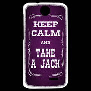Coque HTC Desire 310 Keep Calm and Take Jack Violet