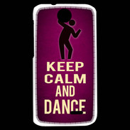 Coque HTC Desire 310 Keep Calm and Dance Rose