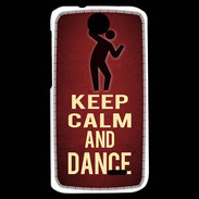 Coque HTC Desire 310 Keep Calm and Dance Rouge