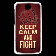 Coque HTC Desire 310 Keep Calm and Fight Rouge