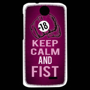Coque HTC Desire 310 Keep Calm and Fist Rose
