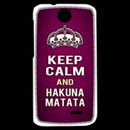 Coque HTC Desire 310 Keep Calm and Hakuna Matata rose