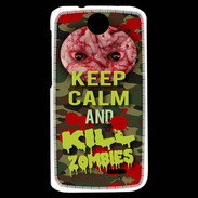 Coque HTC Desire 310 Keep Calm and Kill Zombies camouflage