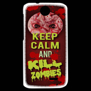 Coque HTC Desire 310 Keep Calm and Kill Zombies Rouge