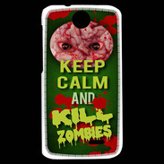 Coque HTC Desire 310 Keep Calm and Kill Zombies Vert