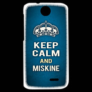 Coque HTC Desire 310 Keep Calm and Miskine Bleu