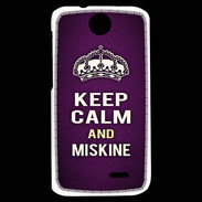 Coque HTC Desire 310 Keep Calm and Miskine Violet