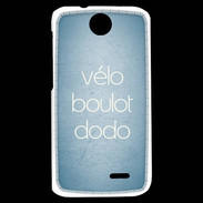Coque HTC Desire 310 Vélo Boulot Dodo Bleu ZG
