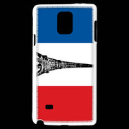 Coque Samsung Galaxy Note 4 Drapeau français et Tour Eiffel