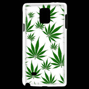 Coque Samsung Galaxy Note 4 Feuille de cannabis sur fond blanc