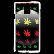 Coque Samsung Galaxy Note 4 Effet cannabis sur fond noir
