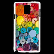 Coque Samsung Galaxy Note 4 Arc en ciel de boutons de couture