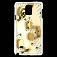 Coque Samsung Galaxy Note 4 Portée de notes en or
