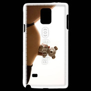 Coque Samsung Galaxy Note 4 Femme enceinte avec peluche