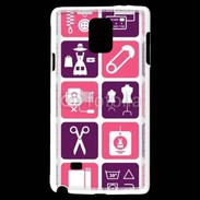 Coque Samsung Galaxy Note 4 Fond symboles couturière